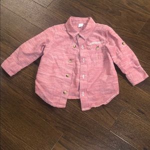 Red Old Navy button down long sleeve
